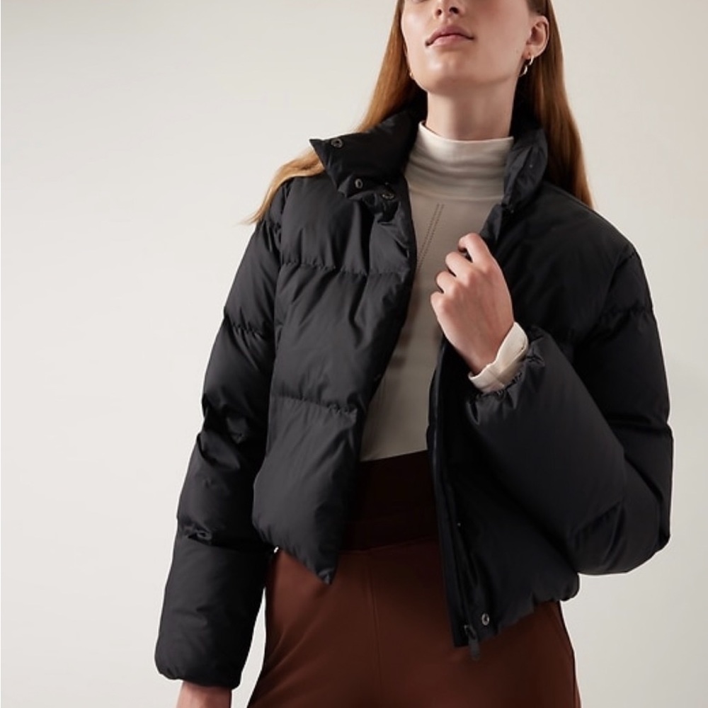 Athleta Summit Down Puffer Bomber Jacket - image 1